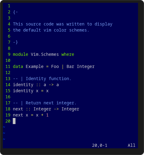 darkblue theme